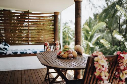 balkon/taras, Tai Marino Beach Bungalows in Aitutaki