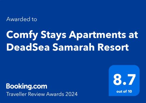 Comfy Stays Sea View Apartments at DeadSea Samarah Resort