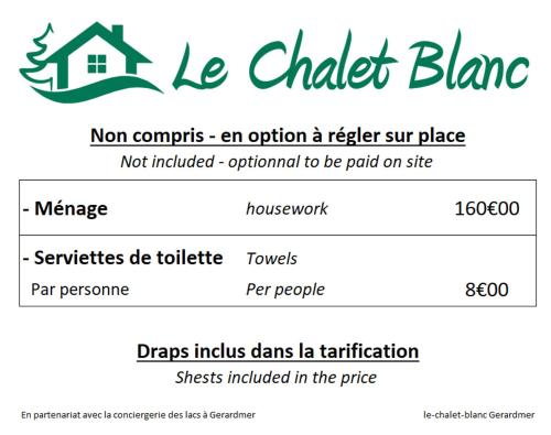 LE CHALET BLANC - JACUZZI / PISCINE / SAUNA