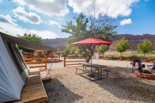 Moab RV Resort Glamping Setup Tent in RV Park #2 OK-T2 in Moab, USA