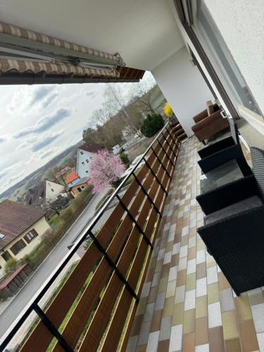 Erkély/terasz, Main Weindorf Unterkunft in Sulzfeld am Main