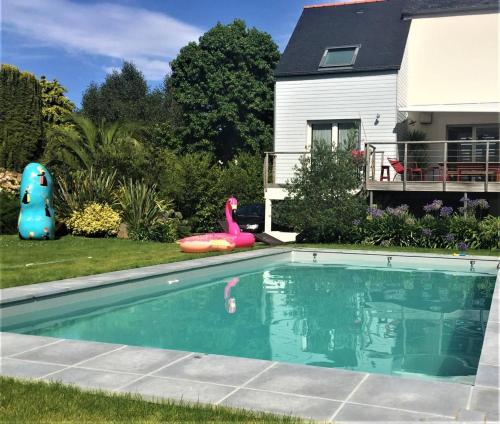 Superbe maison 4 étoiles pour 8 pers avec piscine sur le port de PERROS-GUIREC - Réf 873