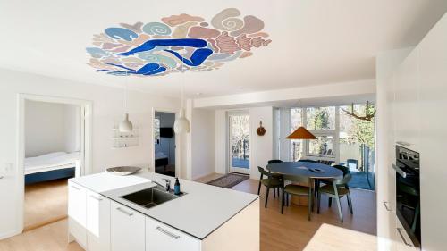 Kitchen, Hotel Aahøj in Saeby