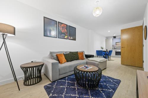 Stylish & Spacious Salford Quays one bedroom high floor apartment with balcony, Manchester (fotografie 2)
