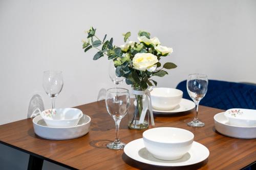 Stylish & Spacious Salford Quays one bedroom high floor apartment with balcony, Manchester (fotografie 10)