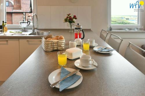 廚房, Uns to Hus - Ferienwohnung Suennupgang in 尤斯特