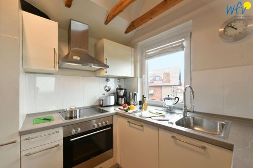 廚房, Uns to Hus - Ferienwohnung Suennupgang in 尤斯特