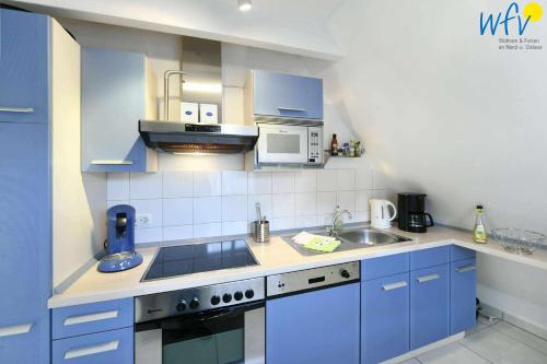 ห้องครัว, Haus Wilhelmstraße 14 Ferienwohnung 1 in จูอิส์ท