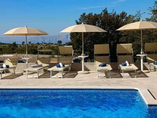 Peldbaseins, Holiday Home Petra in Ledenice