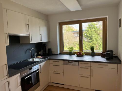 廚房, Apartment Bergblick in 克拉姆薩赫