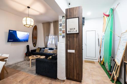 zonă comună salon/TV, Kite & Surf Nomad House in Gran Canaria