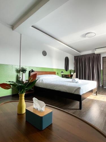 1 double bed