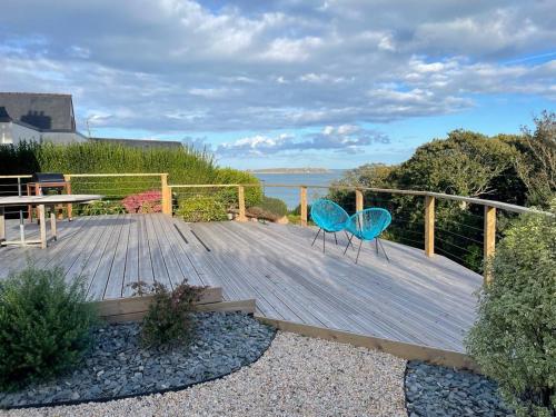 Maison VUE MER et Wifi à 550m de la plage de Trestraou à Perros-Guirec - Réf 501 - Location, gîte - Perros-Guirec