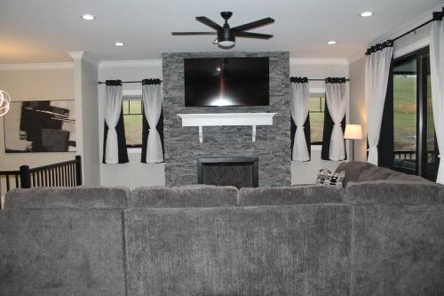 New House on Dix River with Movie Theater in Lancaster, USA