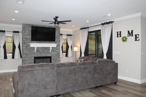 New House on Dix River with Movie Theater in Lancaster, USA