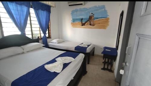 1 double bed