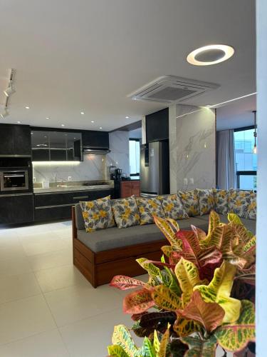 virtuve, Apartamento Chique frente ao mar in Flečeiras
