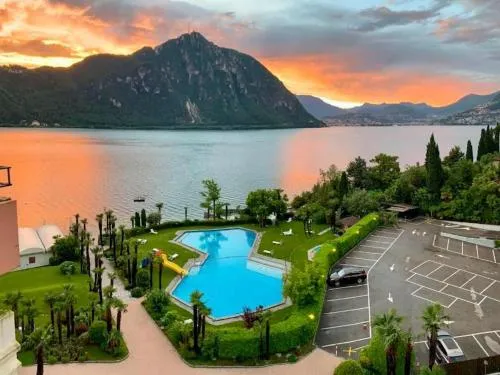 Quiet Lake Apartment in Bissone, Schweiz