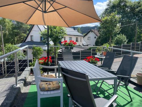 Erkély/terasz, FeWo Am Reinhardsberg in Friedrichroda