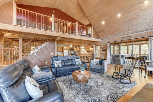 Spacious Maggie Valley Cabin with Waterfall On-Site!