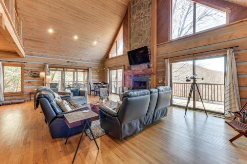 Spacious Maggie Valley Cabin with Waterfall On-Site! in Maggie Valley, USA