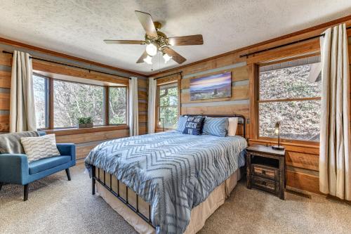 Spacious Maggie Valley Cabin with Waterfall On-Site!