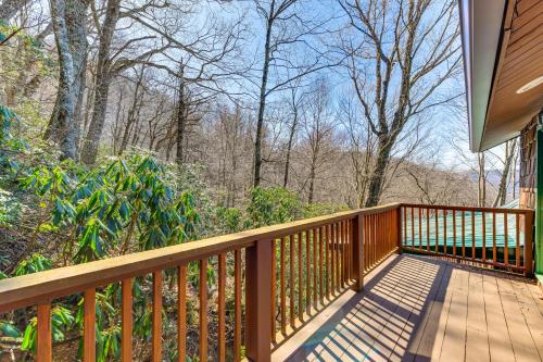 Spacious Maggie Valley Cabin with Waterfall On-Site!