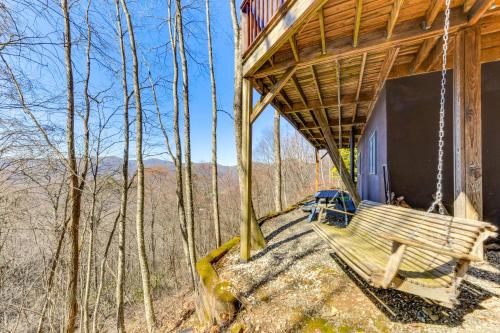Spacious Maggie Valley Cabin with Waterfall On-Site!