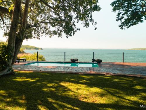 Uitzicht, Masumu River Lodge in Dete