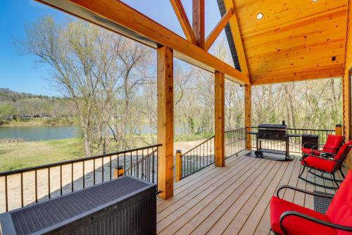 Riverfront Mountain View Cabin with Deck and Grill!