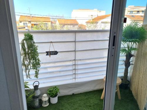 Balcony/terrace, FREJUS PLAGE, 30 metres de la plage, tout a pieds ! in Frejus Plage