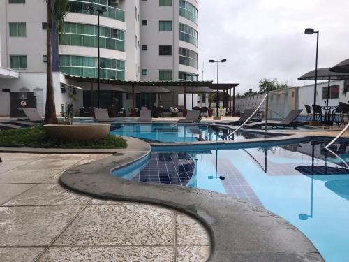 Kilátás, Ap Estilo & conforto vista piscinas in Bandeirantes