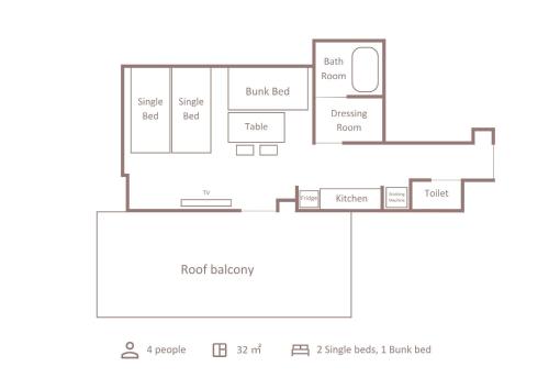 Quadruple Room with Terrace image 1