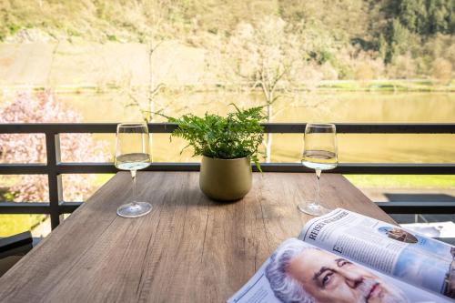 Terraza/balcón, Uferdeck - Boutique Hotel in Traben -Trarbach