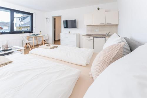 Modernes Studio-Apartment mit Balkon und privatem Stellplatz für bis zu 4 Personen nur wenige Minuten von der Innenstadt & Mosel entfernt