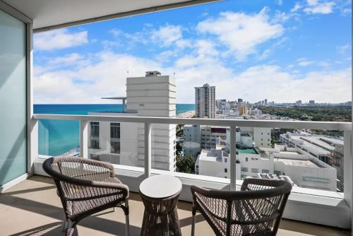 FontaineBleau Resort Balcony w Ocean + Bay View