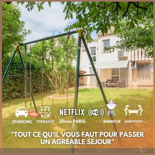 LE GARDEN -MAISON-2Parking-Jardin-Terrasse-Babyfoot-wifi - Location saisonnière - Cergy