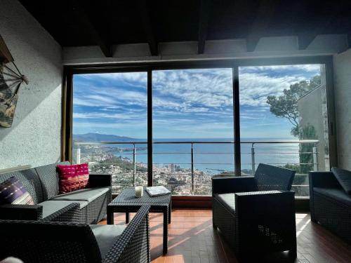 House Magnificent View Of Monaco And The Riviera - Location saisonnière - La Turbie