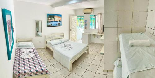1 double bed, 2 twin beds, 1 bunk bed