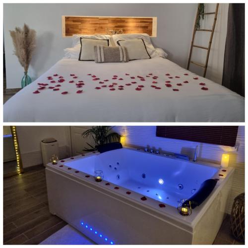 Levasion romantique loft jacuzzi et jardin privatif à 20 minutes de Paris et 10 minutes Stade de France Wifi Netflix