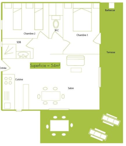 2 bedrooms, 4 beds