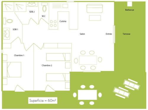 2 bedrooms, 4 beds