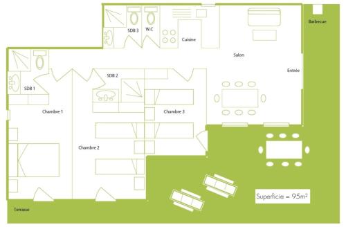 3 bedrooms, 6 beds