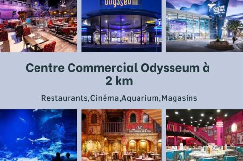 T2 Cubano Montpellier Parking Proche Plages in Parc Marianne