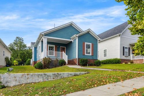 Blue House on the Hill in Columbia, USA