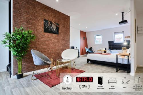 NG SuiteHome - Lille I Roubaix Centre I Grand Place - Balnéo - Netflix - Wifi