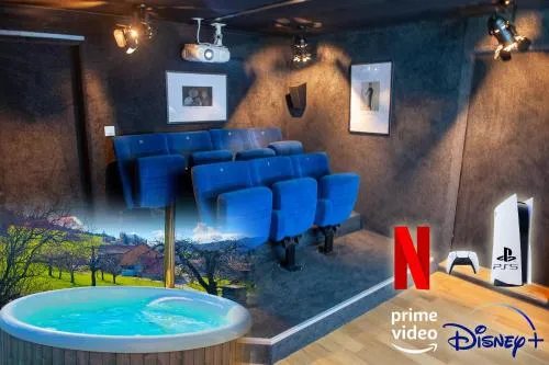Maison d'hôtes avec cinéma privé et bain nordique chauffé in Prez-vers-Siviriez, Schweiz