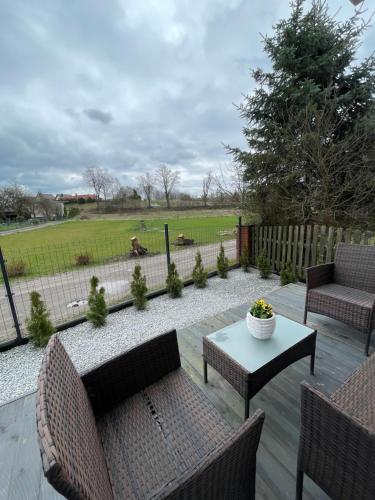 Apartament Łąkowa z tarasem (Apartament Lakowa z tarasem) in Brodnica Gorna