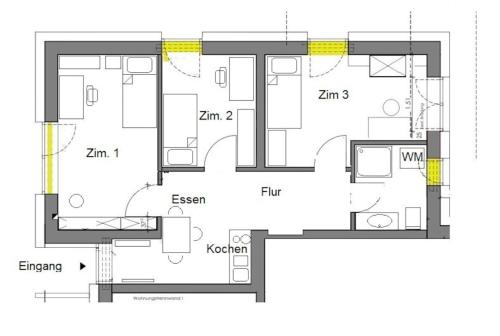 Kronwieden Super schöne 3 Zimmer Wohnung ruhig modern, Terrasse-Garten