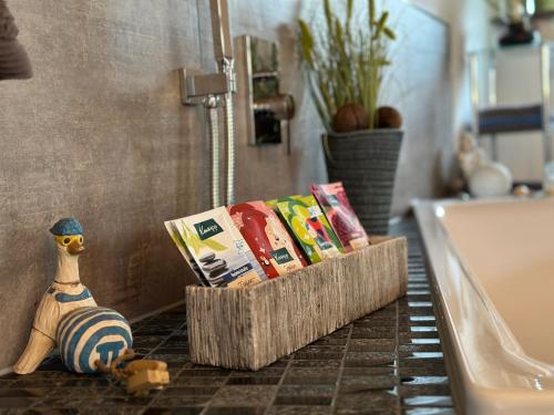 Fürdőszoba, Ferienwohnung mit Luxusbad, Terrasse Ostseenähe (Ferienwohnung mit Luxusbad, Terrasse Ostseenahe) in Gremersdorf